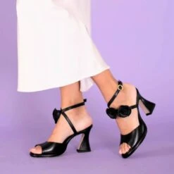 GODIVA 85 - Negro Regina Romero Zapato Zapatilla Tacon Alto Para Dama En Piel -Reginaromero Tienda de ventas Regina Romero zapatilla sandalia Godiva negro piel preorder 10