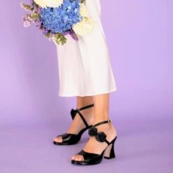 GODIVA 85 - Negro Regina Romero Zapato Zapatilla Tacon Alto Para Dama En Piel -Reginaromero Tienda de ventas Regina Romero zapatilla sandalia Godiva negro piel preorder 13