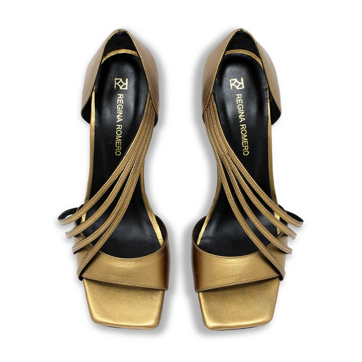 HADA 100 - Oro Viejo Regina Romero Zapato Sandalia Zapatilla Tacon Alto Para Dama En Piel 9 HADA 100 - Oro Viejo Regina Romero Zapato Sandalia Zapatilla Tacon Alto Para Dama En Piel - Imagen 9