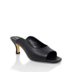 HOLBOX 60 - Negro Regina Romero Zapato Sandalia Zapatilla Tacon Bajo Para Dama En Piel -Reginaromero Tienda de ventas Regina Romero zapatilla sandalia Holbox negro piel 3