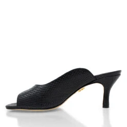 HOLBOX 60 - Negro Regina Romero Zapato Sandalia Zapatilla Tacon Bajo Para Dama En Piel -Reginaromero Tienda de ventas Regina Romero zapatilla sandalia Holbox negro piel 4