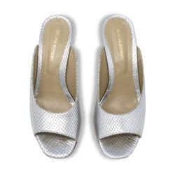 HOLBOX 60 - Plata Regina Romero Zapato Sandalia Zapatilla Tacon Bajo Para Dama En Piel -Reginaromero Tienda de ventas Regina Romero zapatilla sandalia Holboxplata piel 2