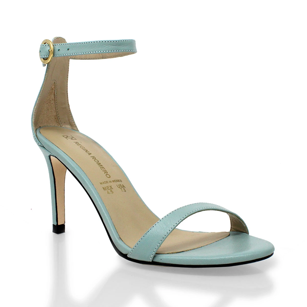 YVETTE 85 - Menta Regina Romero Zapato Sandalia Zapatilla Tacon Alto Para Dama En Piel 4 YVETTE 85 - Menta Regina Romero Zapato Sandalia Zapatilla Tacon Alto Para Dama En Piel - Imagen 4