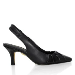 JONES 50 - Negro Regina Romero Zapato Zapatilla Tacon Bajo Para Dama En Piel