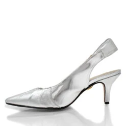 JONES 50 - Plata Regina Romero Zapato Zapatilla Tacon Bajo Para Dama En Piel -Reginaromero Tienda de ventas Regina Romero zapatilla sandalia Jones plata piel 4