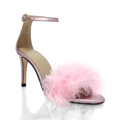 KELLY 85 - Rosa Metalico Regina Romero Zapato Sandalia Zapatilla Tacon Alto Para Dama En Piel -Reginaromero Tienda de ventas Regina Romero zapatilla sandalia Kelly rosa metalico piel 3