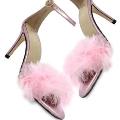 KELLY 85 - Rosa Metalico Regina Romero Zapato Sandalia Zapatilla Tacon Alto Para Dama En Piel -Reginaromero Tienda de ventas Regina Romero zapatilla sandalia Kelly rosa metalico piel 7