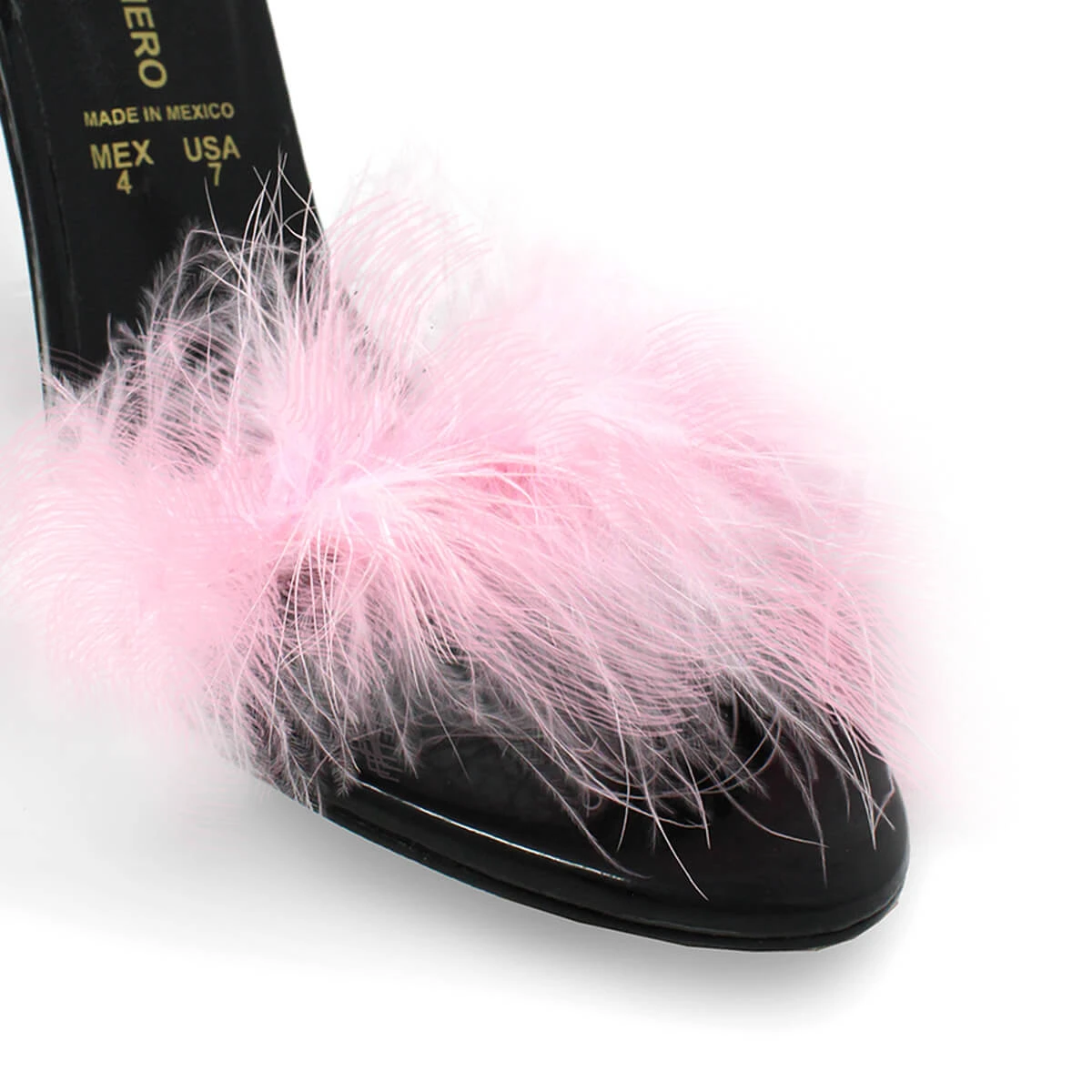 KELLY 85 - Charol Negro Y Rosa Regina Romero Zapato Sandalia Zapatilla Tacon Alto Para Dama En Piel 6 KELLY 85 - Charol Negro Y Rosa Regina Romero Zapato Sandalia Zapatilla Tacon Alto Para Dama En Piel - Imagen 6