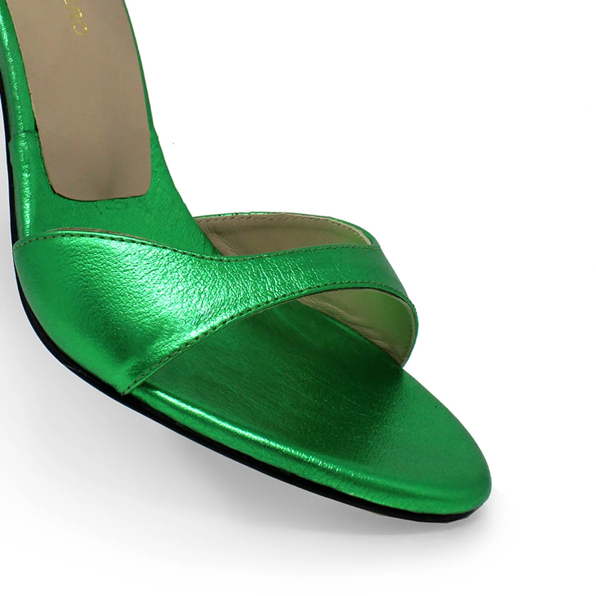 LORENA 85 - Verde Metalico Regina Romero Zapato Sandalia Zapatilla Tacon Alto Para Dama En Piel 7 LORENA 85 - Verde Metalico Regina Romero Zapato Sandalia Zapatilla Tacon Alto Para Dama En Piel - Imagen 7