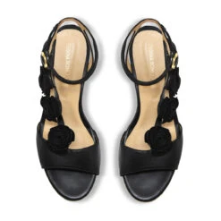 MIRACLE 50 - Negro Regina Romero Zapato Sandalia Zapatilla Tacon Bajo Para Dama En Piel -Reginaromero Tienda de ventas Regina Romero zapatilla sandalia MIracle negro ante piel 2
