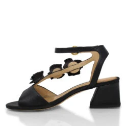 MIRACLE 50 - Negro Regina Romero Zapato Sandalia Zapatilla Tacon Bajo Para Dama En Piel -Reginaromero Tienda de ventas Regina Romero zapatilla sandalia MIracle negro ante piel 4