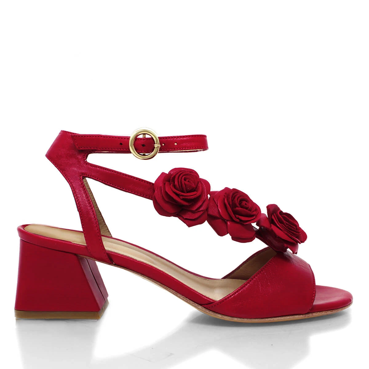 MIRACLE 50 - Rojo Regina Romero Zapato Sandalia Zapatilla Tacon Bajo Para Dama En Piel 1 MIRACLE 50 - Rojo Regina Romero Zapato Sandalia Zapatilla Tacon Bajo Para Dama En Piel