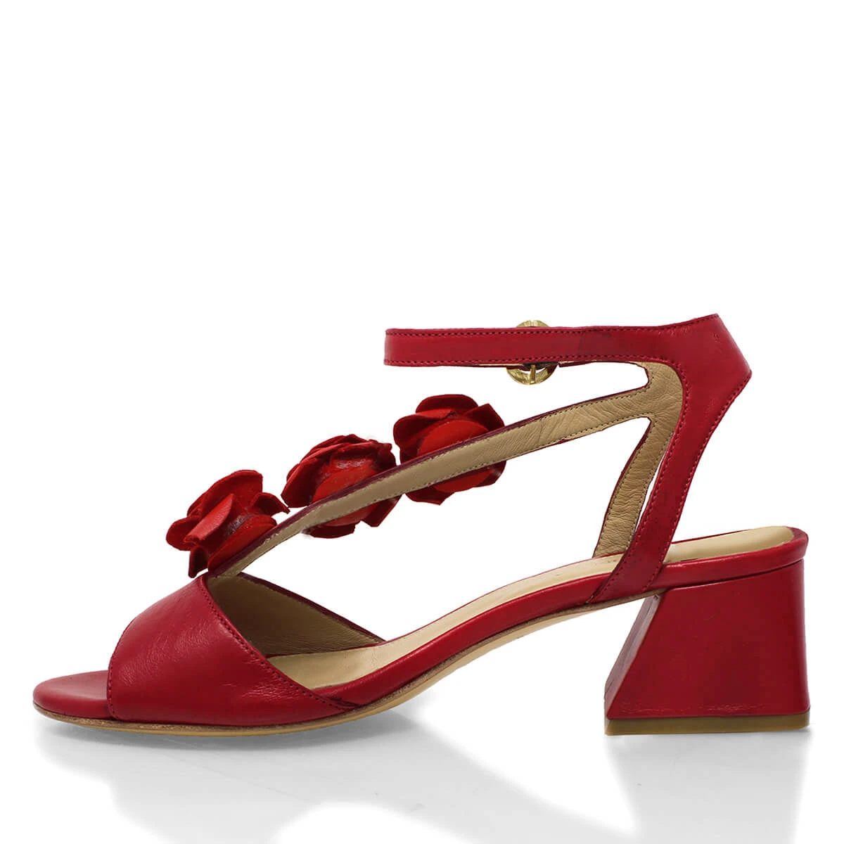 MIRACLE 50 - Rojo Regina Romero Zapato Sandalia Zapatilla Tacon Bajo Para Dama En Piel 6 MIRACLE 50 - Rojo Regina Romero Zapato Sandalia Zapatilla Tacon Bajo Para Dama En Piel - Imagen 6