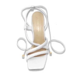 MIA 100 - Blanco Regina Romero Zapato Sandalia Zapatilla Tacon Alto Para Dama En Piel -Reginaromero Tienda de ventas Regina Romero zapatilla sandalia Mia blanco piel 2