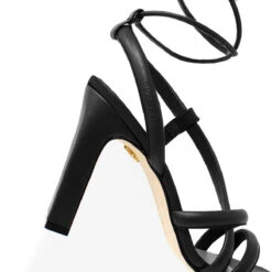 MIA 100 - Negro Regina Romero Zapato Sandalia Zapatilla Tacon Alto Para Dama En Piel -Reginaromero Tienda de ventas Regina Romero zapatilla sandalia Mia negro piel 5