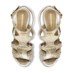 MILA 85 - Oro Regina Romero Zapato Sandalia Zapatilla Tacon Alto Para Dama En Piel -Reginaromero Tienda de ventas Regina Romero zapatilla sandalia Mila oro piel 2