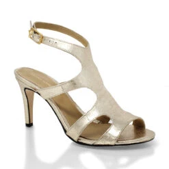 MILA 85 - Oro Regina Romero Zapato Sandalia Zapatilla Tacon Alto Para Dama En Piel -Reginaromero Tienda de ventas Regina Romero zapatilla sandalia Mila oro piel 3