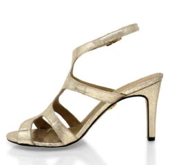MILA 85 - Oro Regina Romero Zapato Sandalia Zapatilla Tacon Alto Para Dama En Piel -Reginaromero Tienda de ventas Regina Romero zapatilla sandalia Mila oro piel 4