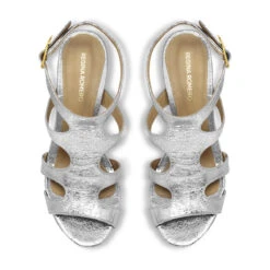 MILA 85 - Plata Regina Romero Zapato Sandalia Zapatilla Tacon Alto Para Dama En Piel 15 MILA 85 - Plata Regina Romero Zapato Sandalia Zapatilla Tacon Alto Para Dama En Piel -Reginaromero Tienda de ventas Regina Romero zapatilla sandalia Mila plata piel 2