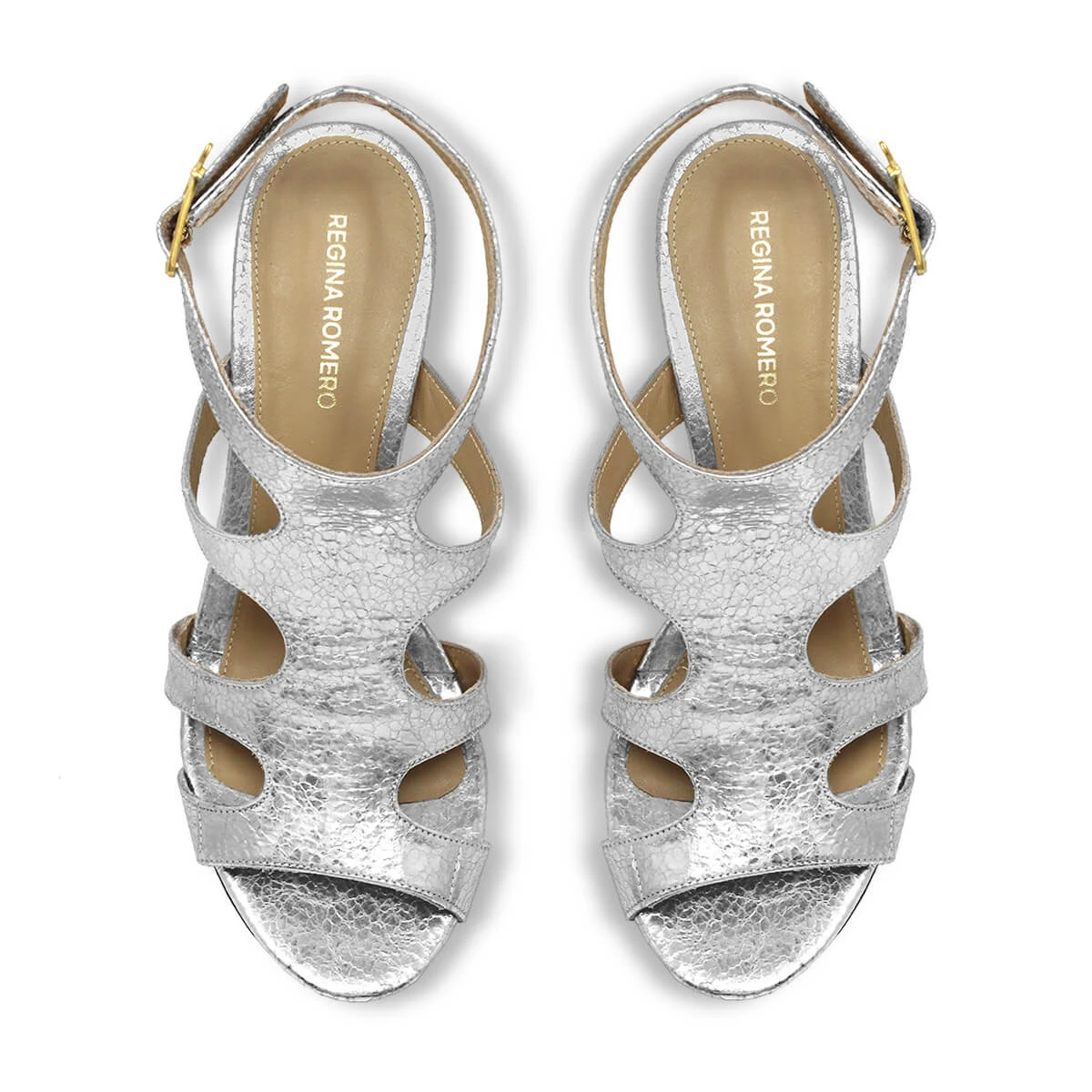 MILA 85 - Plata Regina Romero Zapato Sandalia Zapatilla Tacon Alto Para Dama En Piel 8 MILA 85 - Plata Regina Romero Zapato Sandalia Zapatilla Tacon Alto Para Dama En Piel - Imagen 8