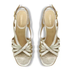 MIRA 60 - Champagne Regina Romero Zapato Sandalia Zapatilla Tacon Bajo Para Dama En Piel -Reginaromero Tienda de ventas Regina Romero zapatilla sandalia Mira champagne piel 2