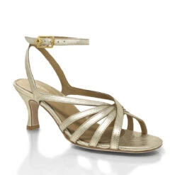 MIRA 60 - Champagne Regina Romero Zapato Sandalia Zapatilla Tacon Bajo Para Dama En Piel -Reginaromero Tienda de ventas Regina Romero zapatilla sandalia Mira champagne piel 3