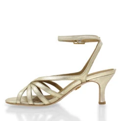 MIRA 60 - Champagne Regina Romero Zapato Sandalia Zapatilla Tacon Bajo Para Dama En Piel -Reginaromero Tienda de ventas Regina Romero zapatilla sandalia Mira champagne piel 4