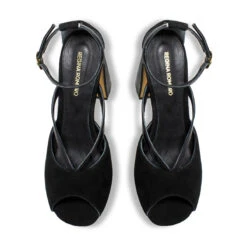 CAPRI 95 - Negro Regina Romero Zapato Zapatilla Tacon Alto Para Dama En Piel -Reginaromero Tienda de ventas Regina Romero zapatilla sandalia Olimpia negro piel ante 2