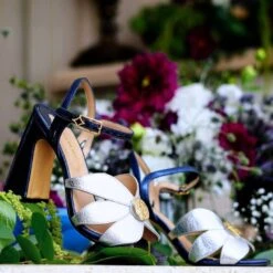 TRIXIE 95 - Azul Metalico Regina Romero Zapato Zapatilla Tacon Alto Para Dama En Piel -Reginaromero Tienda de ventas Regina Romero zapatilla sandalia Trixie plata marino piel 06