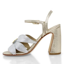 TRIXIE 95 - Oro Y Plata Regina Romero Zapato Zapatilla Tacon Alto Para Dama En Piel 14 TRIXIE 95 - Oro Y Plata Regina Romero Zapato Zapatilla Tacon Alto Para Dama En Piel -Reginaromero Tienda de ventas Regina Romero zapatilla sandalia Trixie plata oro piel 4