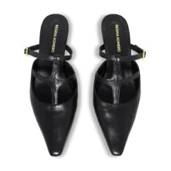 SILVIA 30 - Negro Regina Romero Zapato Zapatilla Tacon Bajo Para Dama En Piel -Reginaromero Tienda de ventas Regina Romero zapatilla sandalia kitten Silvia negro piel 2