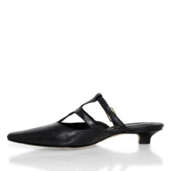 SILVIA 30 - Negro Regina Romero Zapato Zapatilla Tacon Bajo Para Dama En Piel -Reginaromero Tienda de ventas Regina Romero zapatilla sandalia kitten Silvia negro piel 4