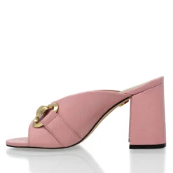 BASS 75 - Rosa Claro Regina Romero Zapato Sandalia Zapatilla Tacon Alto Para Dama En Piel -Reginaromero Tienda de ventas Regina Romero zapatilla sandalia mule Bass rosa claro piel 4