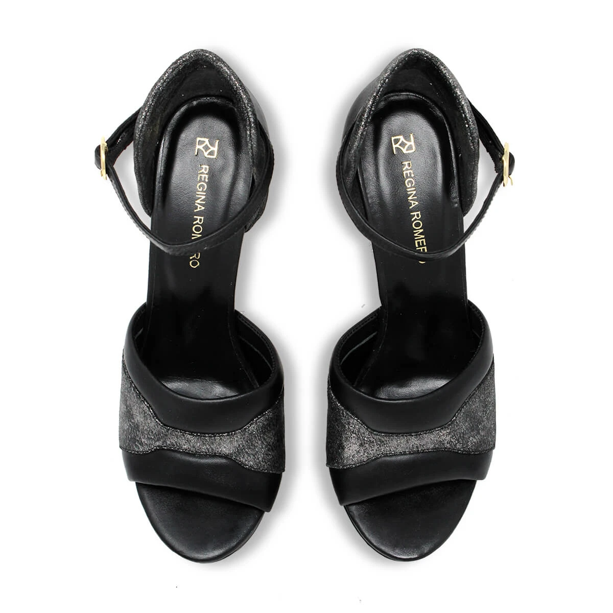 ALAIS 125 - Plomo Regina Romero Zapato Sandalia Plataforma Tacon Alto Para Dama En Piel 7 ALAIS 125 - Plomo Regina Romero Zapato Sandalia Plataforma Tacon Alto Para Dama En Piel - Imagen 7