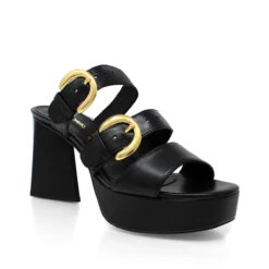 BALI 95 - Negro Regina Romero Zapato Sandalia Zapatilla Tacon Alto Para Dama En Piel -Reginaromero Tienda de ventas Regina Romero zapatilla sandalia plataforma Bali negro piel 3