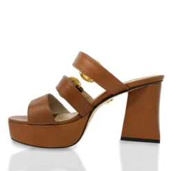 BALI 95 - Miel Regina Romero Zapato Sandalia Zapatilla Tacon Alto Para Dama En Piel -Reginaromero Tienda de ventas Regina Romero zapatilla sandalia plataforma Bali tan piel 4