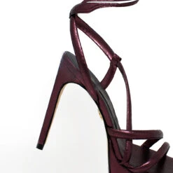 BRIGGITE 125 - Burgundy Regina Romero Zapato Sandalia Plataforma Tacon Alto Para Dama En Piel -Reginaromero Tienda de ventas Regina Romero zapatilla sandalia plataforma Brigitte vino piel 5