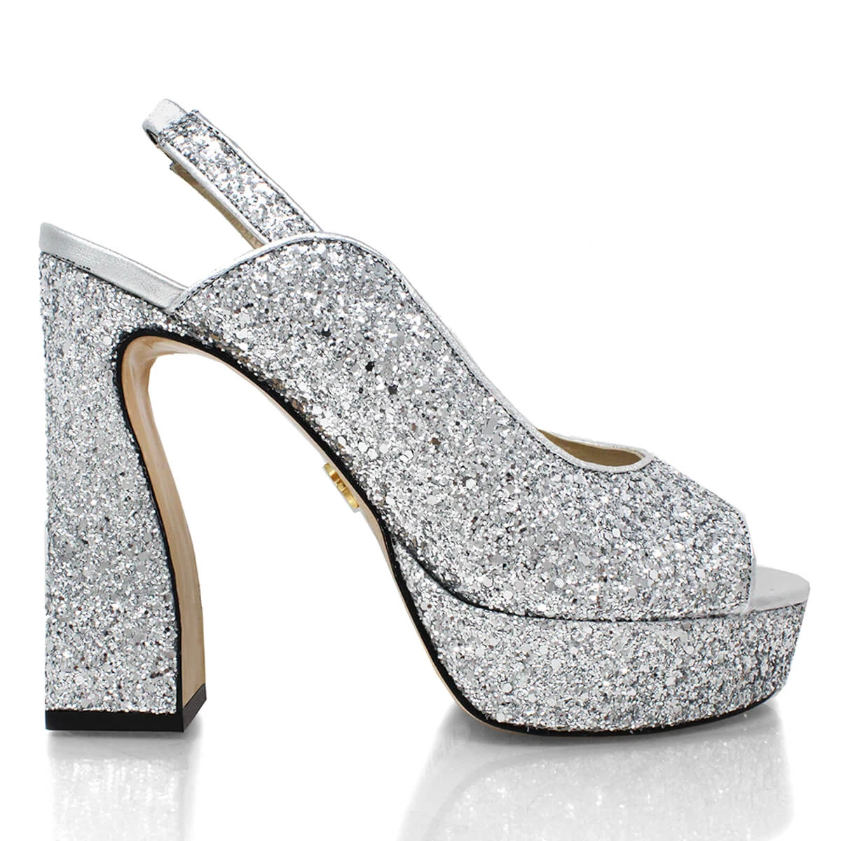CHERYL 125 - Glitter Plata Regina Romero Zapato Sandalia Plataforma Tacon Alto Para Dama En Piel 1 CHERYL 125 - Glitter Plata Regina Romero Zapato Sandalia Plataforma Tacon Alto Para Dama En Piel