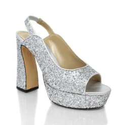 CHERYL 125 - Glitter Plata Regina Romero Zapato Sandalia Plataforma Tacon Alto Para Dama En Piel 16 CHERYL 125 - Glitter Plata Regina Romero Zapato Sandalia Plataforma Tacon Alto Para Dama En Piel -Reginaromero Tienda de ventas Regina Romero zapatilla sandalia plataforma Cheryl plata 3