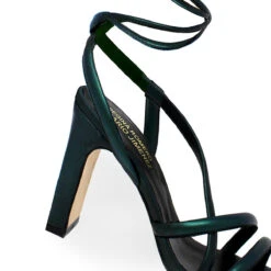 JULIETTE 100 - Verde Ahumado Regina Romero Zapato Sandalia Zapatilla Tacon Alto Para Dama En Piel -Reginaromero Tienda de ventas Regina Romero zapatilla sandalia plataforma Juliette verde piel 5