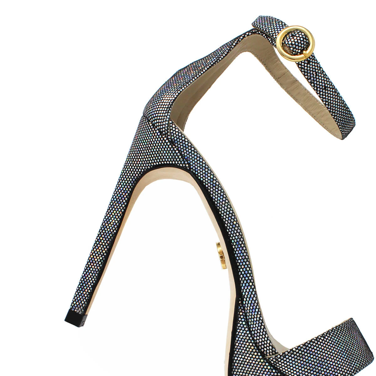 LAURA 125 - Glitter Plata Regina Romero Zapato Sandalia Plataforma Tacon Alto Para Dama En Piel 9 LAURA 125 - Glitter Plata Regina Romero Zapato Sandalia Plataforma Tacon Alto Para Dama En Piel - Imagen 9