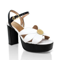 PIXIE 95 - Negro Y Blanco Regina Romero Zapato Sandalia Plataforma Tacon Alto Para Dama En Piel 11 PIXIE 95 - Negro Y Blanco Regina Romero Zapato Sandalia Plataforma Tacon Alto Para Dama En Piel -Reginaromero Tienda de ventas Regina Romero zapatilla sandalia plataforma Pixie negro blanco piel 3