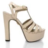 ROMI 135 - Charol Beige Regina Romero Zapato Sandalia Plataforma Tacon Alto Para Dama En Piel 2