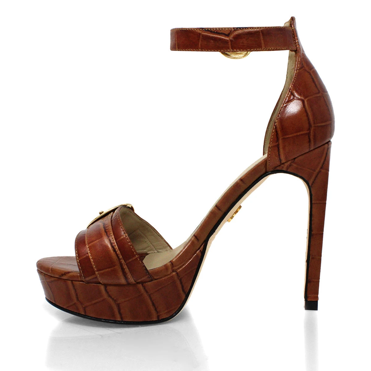 TROPEZ 135 - Cafe Regina Romero Zapato Sandalia Plataforma Tacon Alto Para Dama En Piel 5 TROPEZ 135 - Cafe Regina Romero Zapato Sandalia Plataforma Tacon Alto Para Dama En Piel - Imagen 5