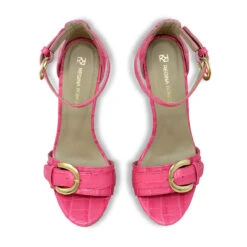TROPEZ 135 - Rosa Regina Romero Zapato Sandalia Plataforma Tacon Alto Para Dama En Piel -Reginaromero Tienda de ventas Regina Romero zapatilla sandalia plataforma Tropez rosa piel 02