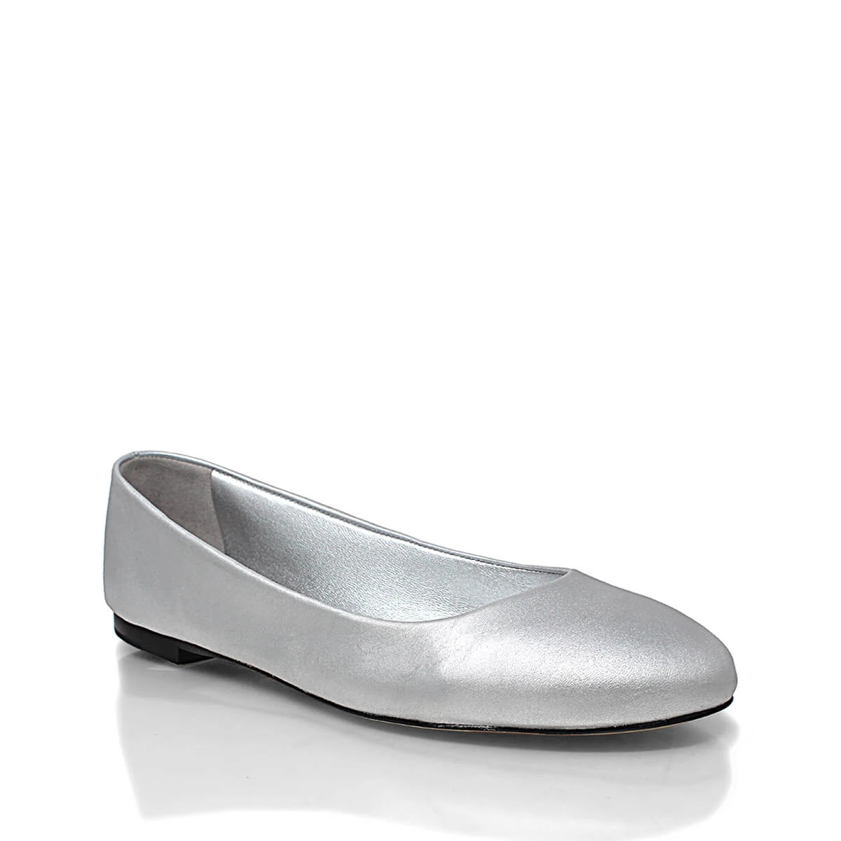 IZAR - Plata Regina Romero Zapato Flat Balerina De Piso Para Dama En Piel 4 IZAR - Plata Regina Romero Zapato Flat Balerina De Piso Para Dama En Piel - Imagen 4
