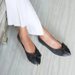 LULU - Negro Regina Romero Zapato Flat Balerina De Piso Para Dama En Piel -Reginaromero Tienda de ventas Regina Romero zapato flat Lulu negro piel 7