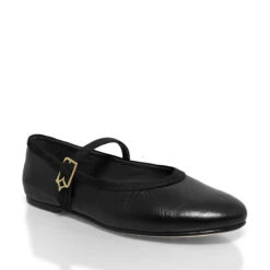 CLAIRE - Negro Regina Romero Zapato Flat Balerina De Piso Para Dama En Piel -Reginaromero Tienda de ventas Regina Romero zapato flat ballerina Claire negro piel ante 3