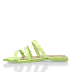 CILIA - Charol Menta Regina Romero Zapato Sandalia De Piso Para Dama En Piel -Reginaromero Tienda de ventas Regina Romero zapato flat mule de piso Cilia verde claro charol piel 3