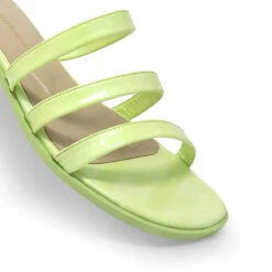 CILIA - Charol Menta Regina Romero Zapato Sandalia De Piso Para Dama En Piel -Reginaromero Tienda de ventas Regina Romero zapato flat mule de piso Cilia verde claro charol piel 5